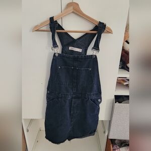 Dark/Black Denim Overall Dress